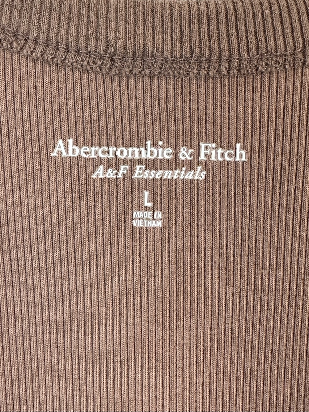 Abercrombie & Fitch Brown Ribbed Scoop Tank Size L - Picture 2 of 6